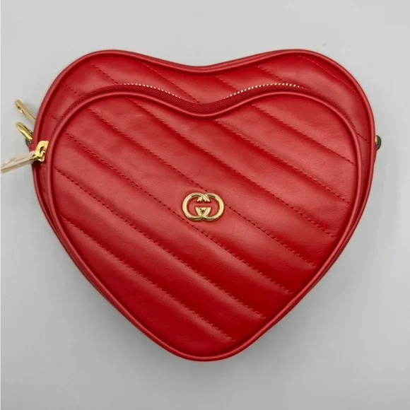 Gucci heart interlocking red crossbody - Picture 4 of 13
